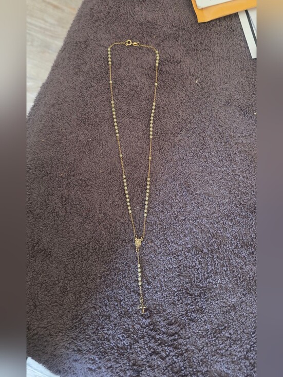 Jewelry - Vintage Pearl/gold Rosary Small